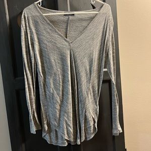 GAP long sleeve heathered grey shirt